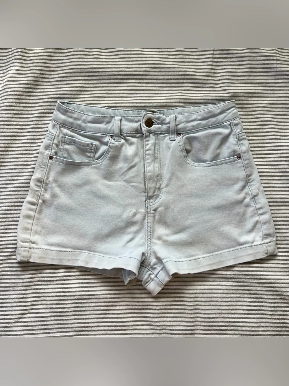 high waisted denim shorts
